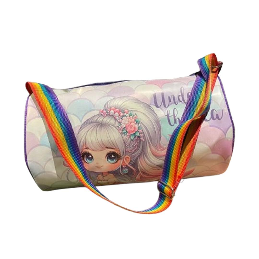 NEEYATI Kids Space Duffle Bags for Travel Swimming Sports Dance Gymnastics Sports Gym Bag Kids Stylish Travel Bag for Girls Boys (Mer_Maid)-picture-27
