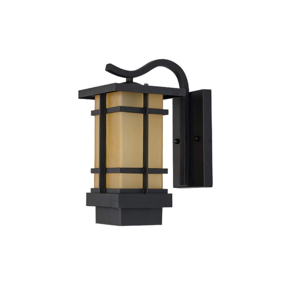 ZFPKXHVMG Outdoor Wall Lamp, Wall Sconce Outdoor Lamp Square Waterproof LED Aluminum Glass Multicolor(Yellow)