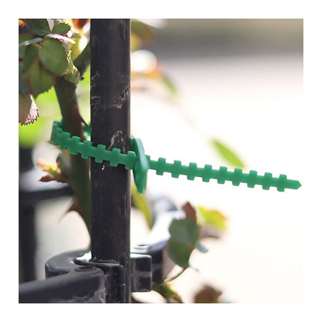 Weitingkkk One Color Plant Ties, 100 Pack Plant Cable Ties Garden Tree Climbing Support Vine Tomato Stem Clip