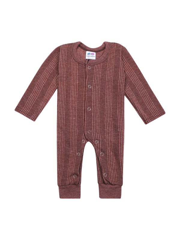 Image of superminis Baby Girls and Boys Thermal Romper-Full Sleeves, Winter Wear Suit for Infants
