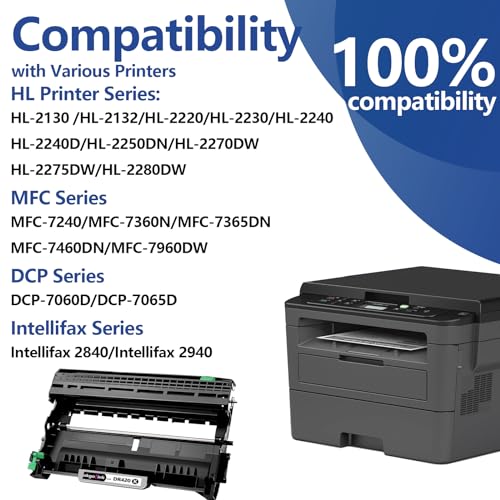 Image of Compatible DR420 Drum Unit Compatible Replacement for Brother DR-450 DR 420 1 Pack ( NOT Toner ) for HL-2270DW HL-2280DW HL-2230 HL-2240 MFC-7360N MFC-7860DW DCP-7065DN 2840 Printer, Black