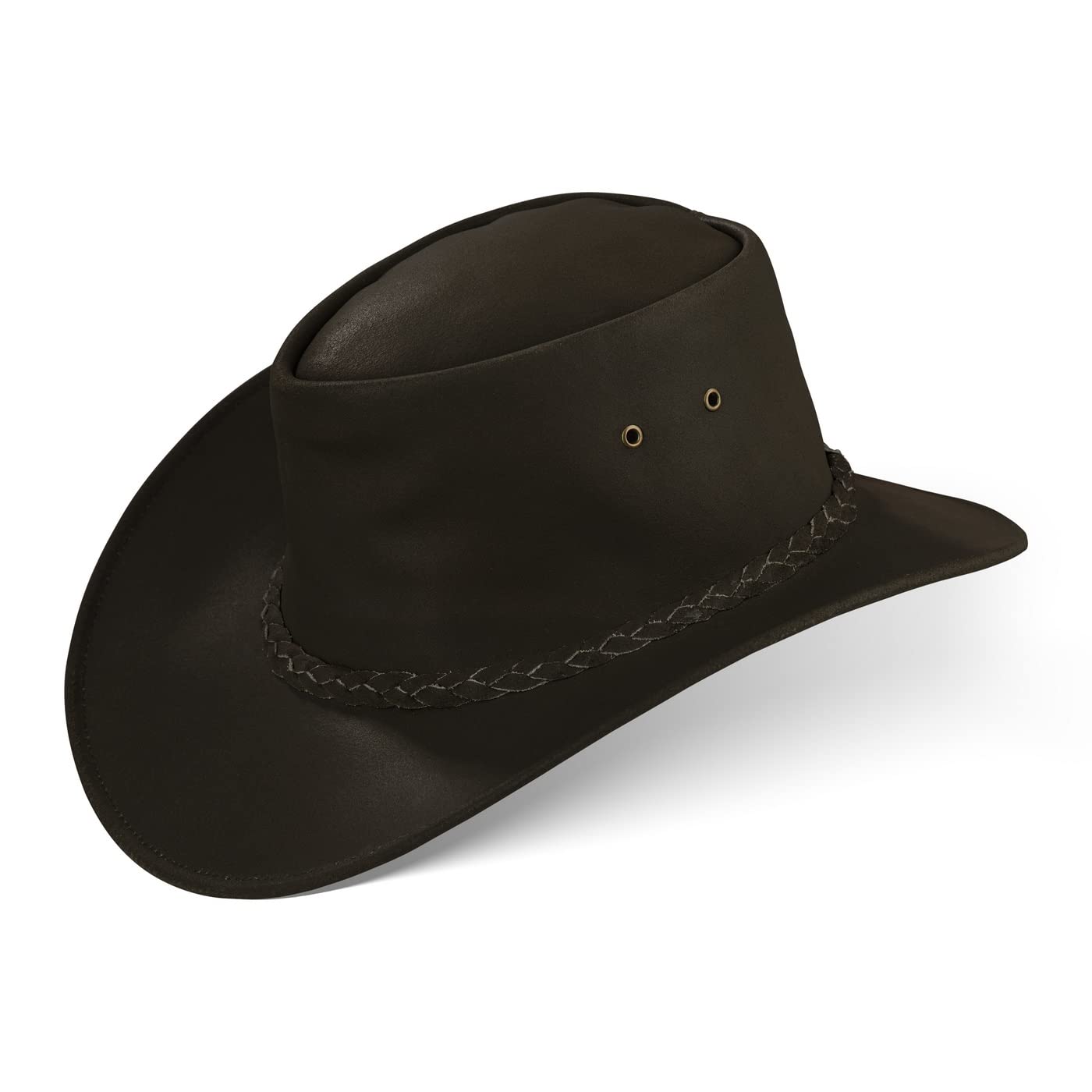 Melbourne Western Cowboy Leder Wickel Hut Flex-Hat in 4 Farben …