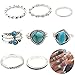 Xgood 66 Pcs Vintage Knuckle Ring Mid Rings Set Stackable Rings Set Finger Rings for Women Girls Children Teenagers Decorations Gifts