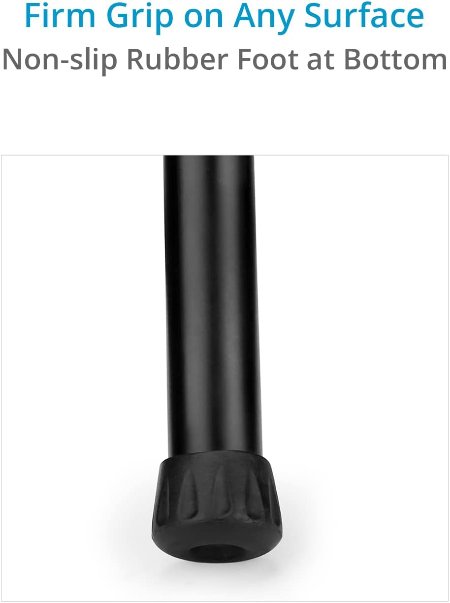 PROAIM 2-Stage Support Pole for Camera Sliders w 5/8” Baby Pin Receiver Ends. Prevents Slider Flex & Wobble, Telescopic w Easy Locking Knobs. Non-Slip Rubber Foot, up to 40kg/90lb Payload (P-SUPL-01)