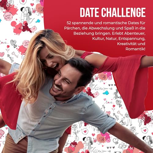 Date Ideen für Paare - Losbox für Paare mit 52 außergewöhnlichen Date Ideen - Jahrestag Geschenk für ihn - Partner Geschenke für unvergessliche Paarzeit - Valentinstag Geschenk für ihn & sie – Bild 3