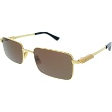 Bottega Veneta BV1469S-005 Rectangle Brown Lens Unisex Sunglasses