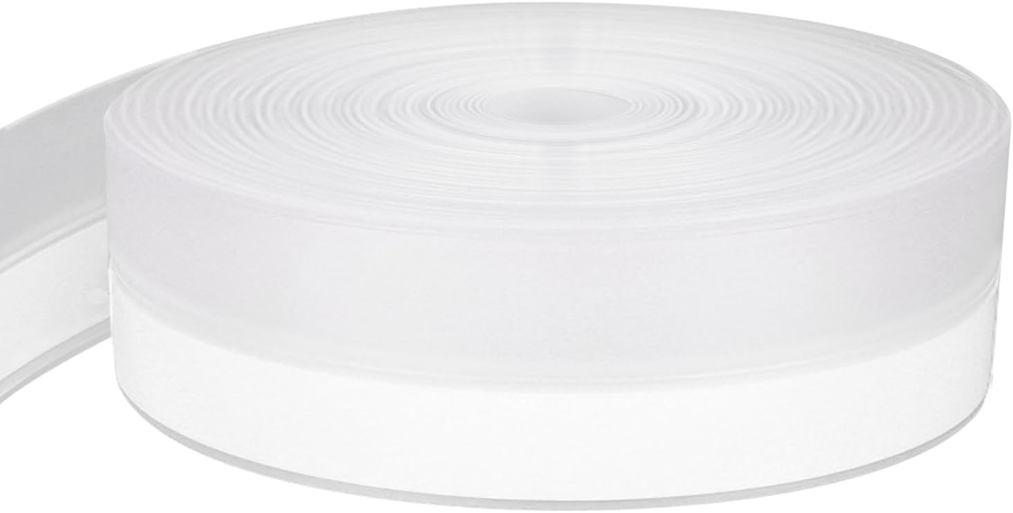 Silicone Weather Stripping Seal Tape 1''x16.5 Feet Strip Bottom Draft Insulation Stopper Tape Weatherproof Soundproof for Door or Window Bathroom Shower Glass Gaps（25mm*5m）