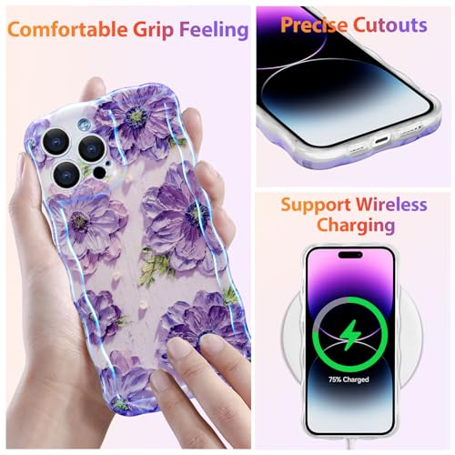 Coque iPhone 14 Pro antichoc violette pour éviter les chutes