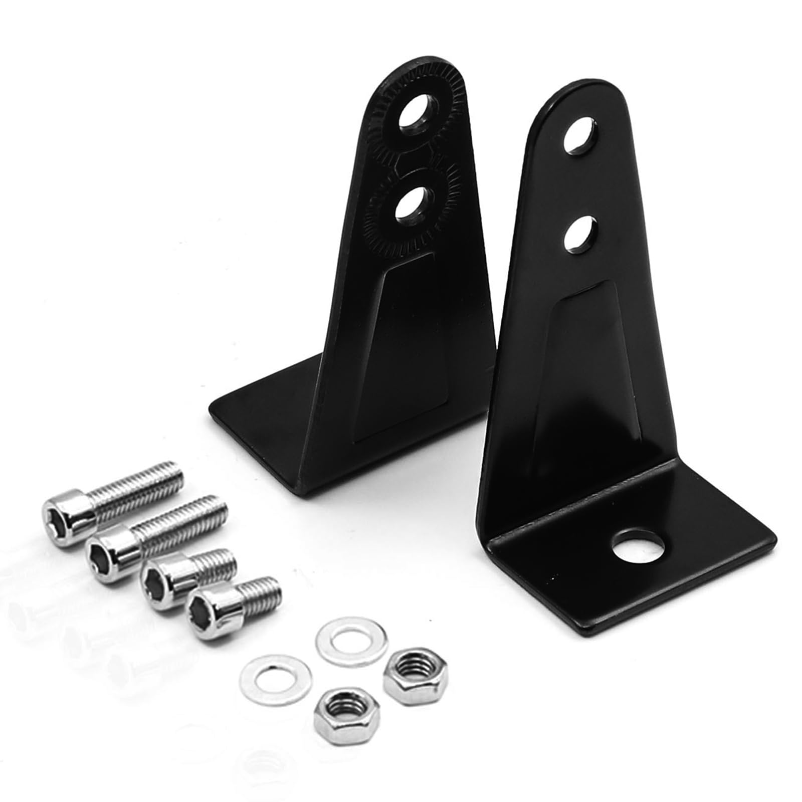 Ygmylandbb LED Light Bar Side Mounting Brackets Kit, Universal Side Mount Offroad Truck LED Bar Brackets with Bolts, Sturdy Light Mounting Replacement for LED Pods Light Bar(Pack of 2) (10mm)