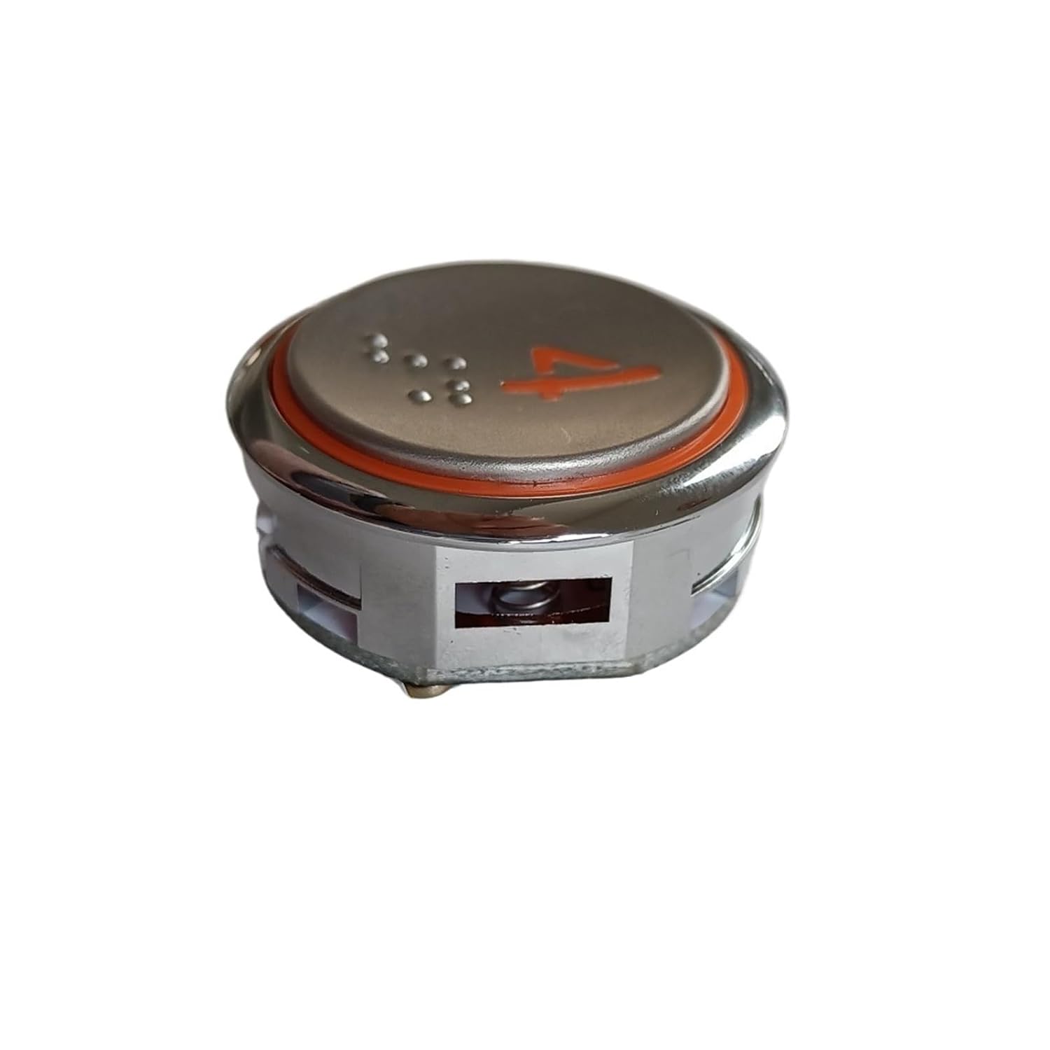 CC-HTB 2H115460A Elevator Round Push Button 1~10 Stainless Steel Symbol with Braille Red Light Lift LOP Parts Side Insert