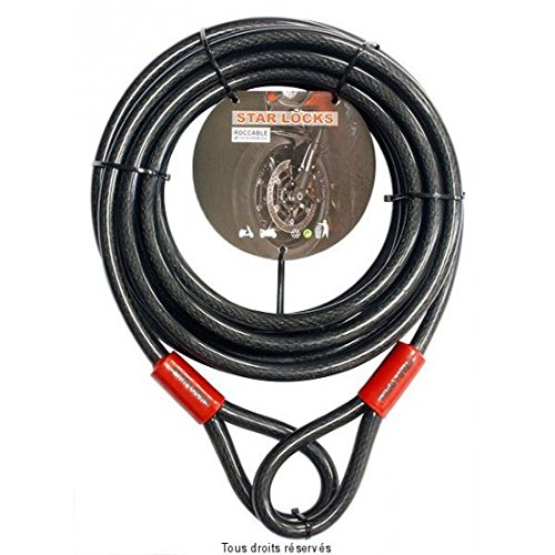 Star Lock - Antivol Câble Ø15mm x 9m Noir - Acier et Gainage PVC