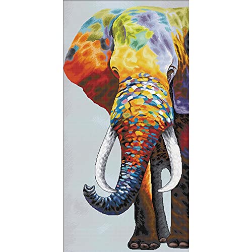 Kit Diamant Peinture Éléphant 40x80cm de Loisirs Créatifs Broderie Point de Croix