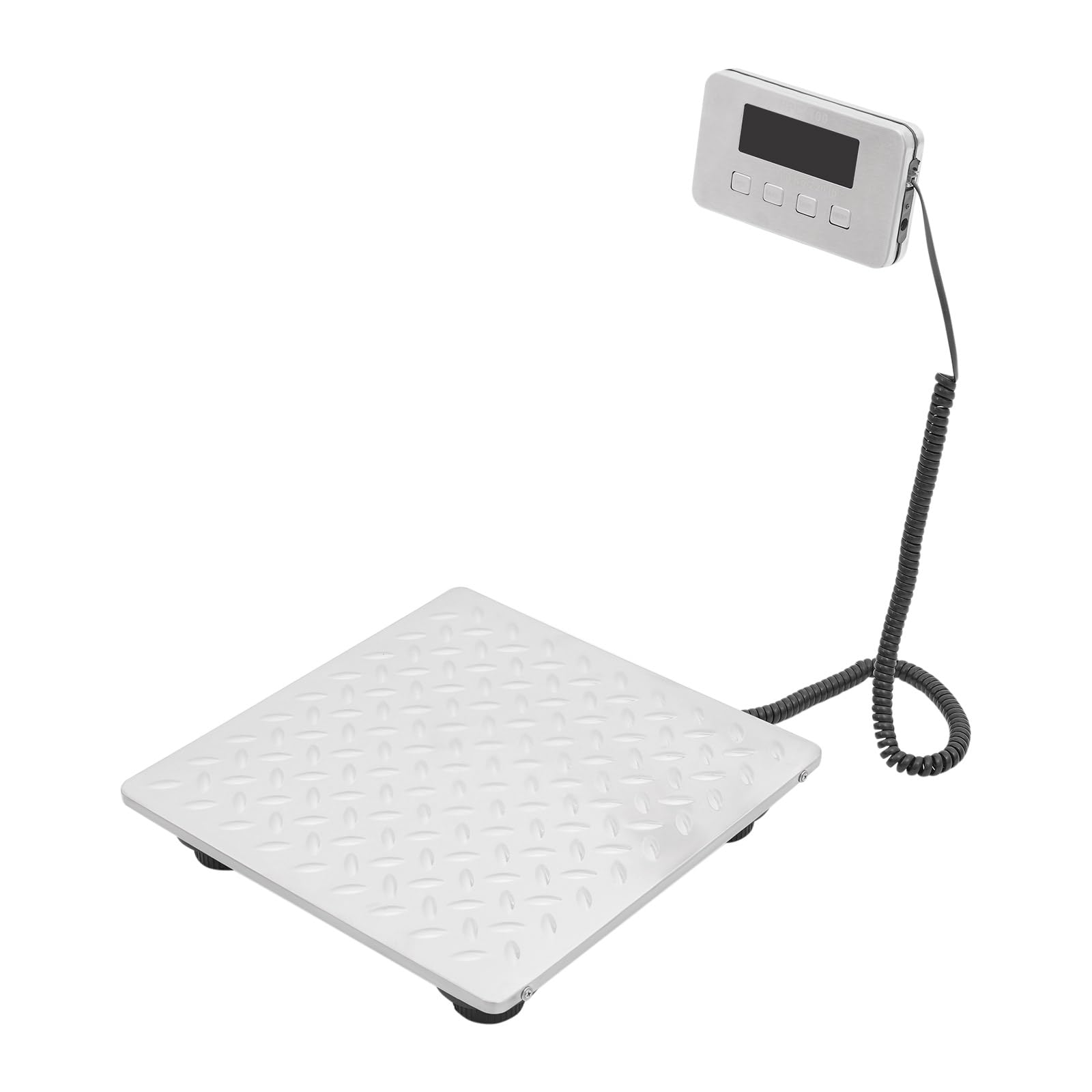 Digitale Paketwaage 100kg/220lbs Edelstahl LED Display，Tara Funktion Einheitenumschaltung Automatische Verriegelung，Wiederaufladbar Paketwaage für Logistik Lager Haushalt Büro Tiergewicht