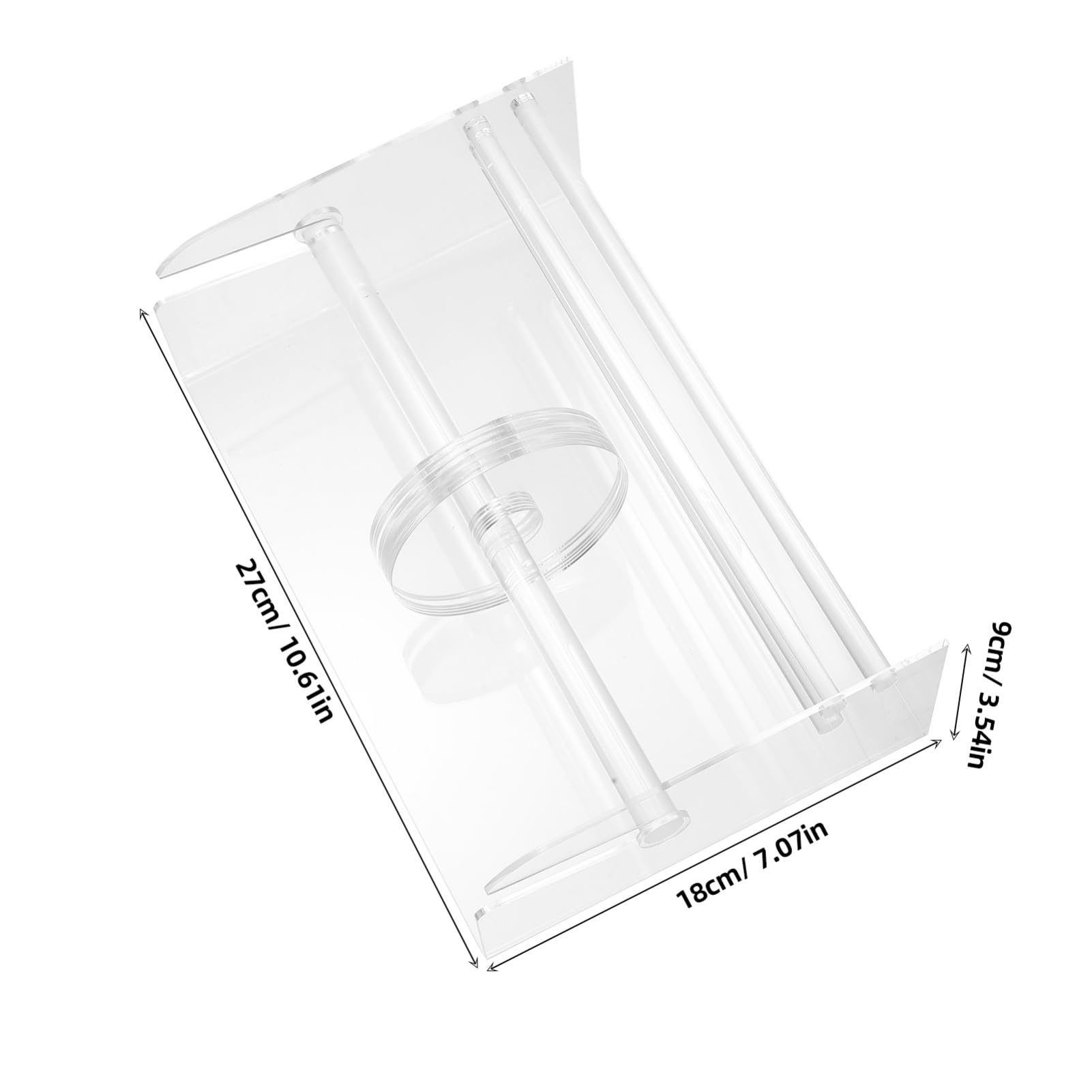 Anneome Verstellbarer Acryl Etikettenhalter Aufkleber-rollen-spender Mit Fächern Transparenter Organizer Für Büro Und Zuhause Praktischer Sticker Roll Holder Für Effiziente Schreibtischorg