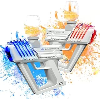 Gel Ball Blaster Gun, Gel Gun Blaster Surge with 60000 Eco-Friendly Water Beads Ammo, Electric Gel Guns Blasters Pistol Automatic, Pistolas De Gel for Adults and Kids Age 12+ (Orange+Blue 2 Pack)