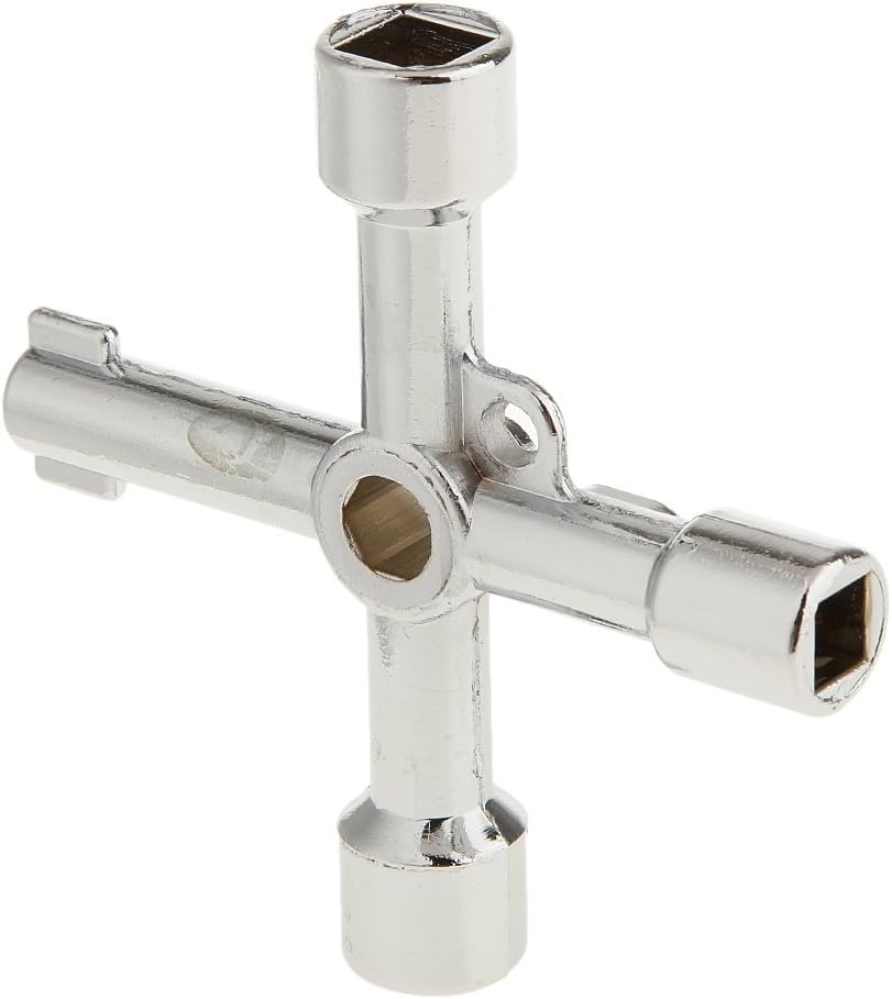 MagiDeal 6 Way Utility Service Cross Key for Train Electrical Cabinet Elevator