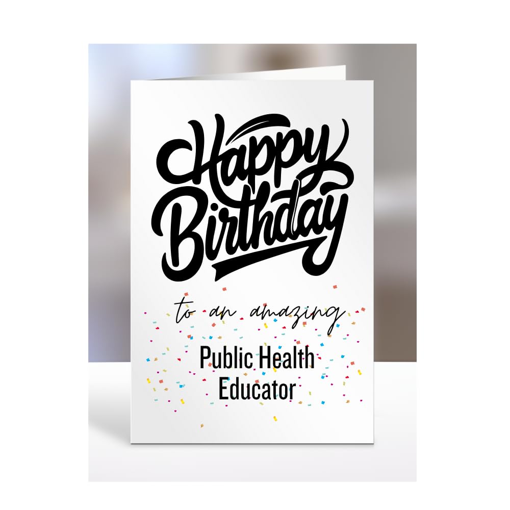 Card for Public Health Educator, Happy Birthday Gifts for Men or Women, Him, Her, Presents for Christmas, Appreciation, To an amazing, A5-167a_254 — image 1