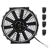 Electric Radiator Cooling Fan 10inch Slim Electric Cooling Fan Radiator 24V 80W 2100RPM 10 Straight Blades Universal for Car
