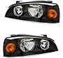 Gold Shrine For Hyundai Elantra Headlights Lamps Set 2004 2005 2006 Halogen Driver and Passenger Side