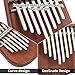 Kalimba, Medium 8 tone Thumb Piano Finger Thumb Piano with portability in mind for players (Brown)