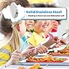 E-far 12-Piece Kids Silverware, Stainless Steel Toddler Kids Utensils Safe for Preschooler/Children, Includes 4 Forks 4 Spoons 4 Knife, Slimline Adult Look & Small Size, Rust Free & Dishwasher Safe #5