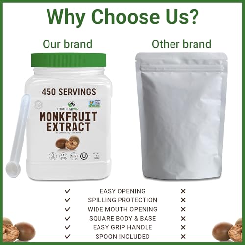 image for Morning Pep 100% Pure Monk Fruit extract sweetener, No Erythritol, Mon