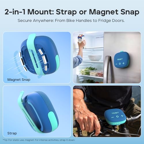 Image of Tribit StormBox Micro 3 13W Bluetooth Speaker, Blue | IP68 waterproof & dustproof, XBass boost, TWS stereo Pairing, Bluetooth 6.0,24H Playtime,portable speaker