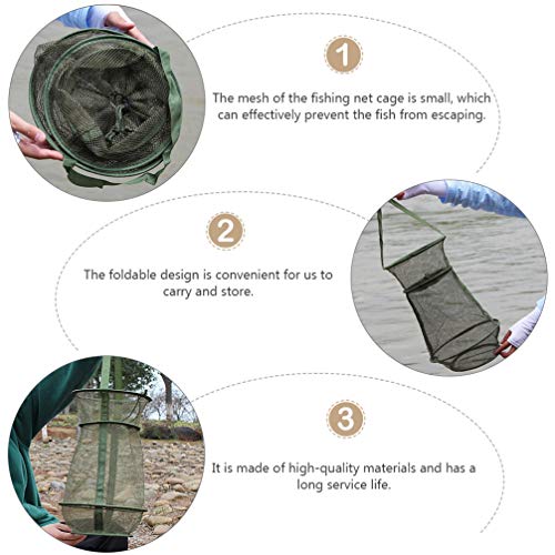 Armadilha de pesca IMIKEYA, 2 peças, portátil, dobrada, armadilha de pesca dobrável, rede fundida, a