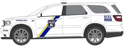 Miniatura 2 de Dodge Durango Policía 2019, color blanco - Greenlight 42990E48-164 Escala Diecast Model Toy Car