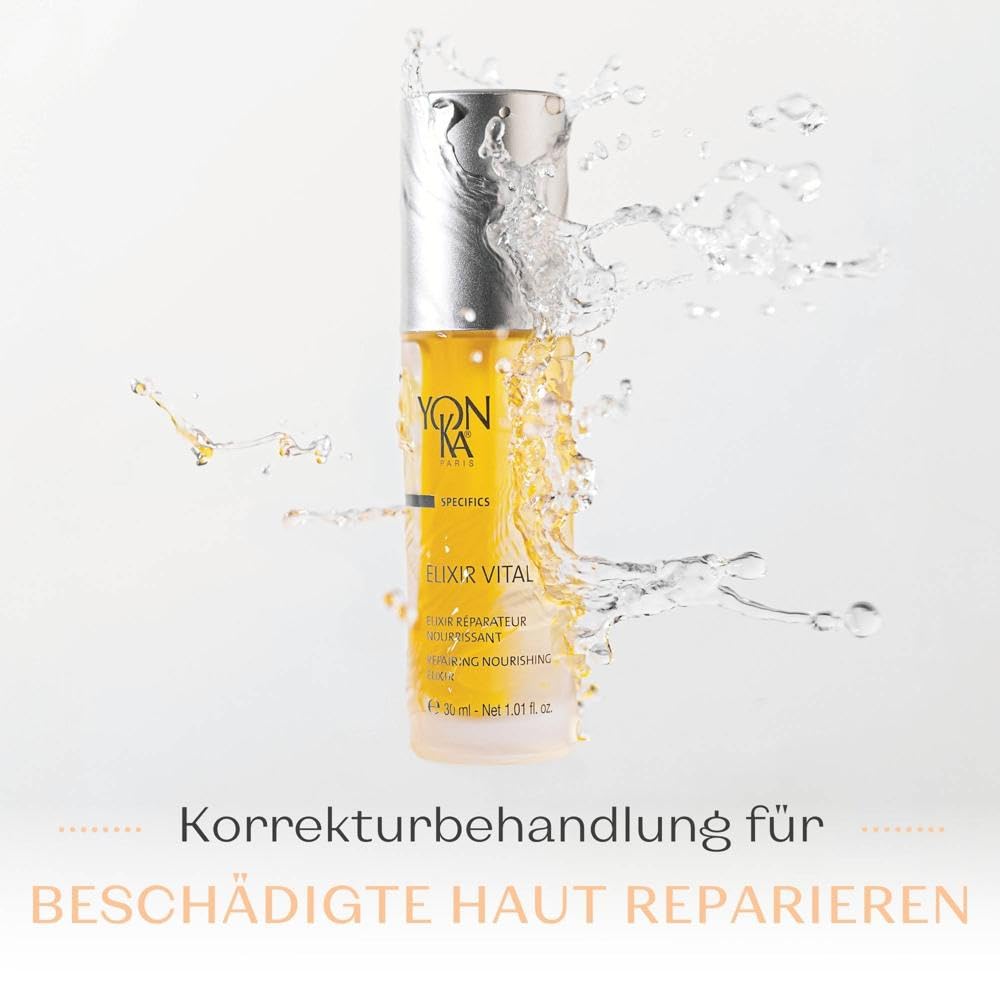 Yon-Ka Elixir Vital SOS Revitalisierendes Serum 30ml | Multi-regenerierende Behandlung für gestresste Haut | 92% natürliche Inhaltsstoffe, Vitamincocktail, 19 Aminosäuren