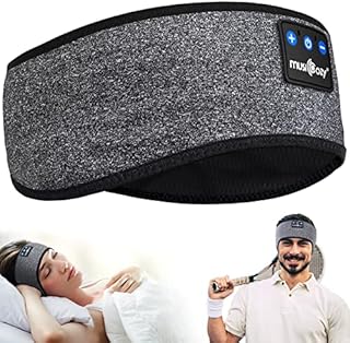 MUSICOZY Sleep Headphones Bluetooth Headband Wireless Music Headband Headphones,Sports Sleeping Headphones Sleep Mask with Ultra-Thin HD Stereo Speakers Perfect for Insomnia Workout, Jogging, Yoga