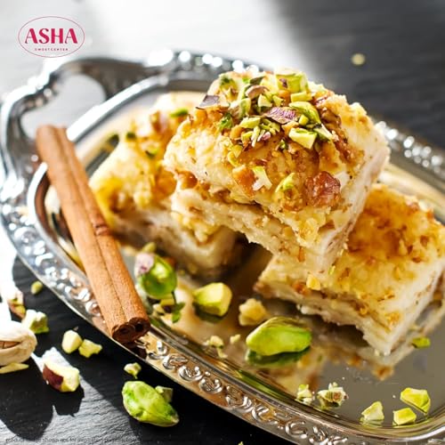 Image of ASHA SWEET CENTER Baklava Assorted Sweets 250 Grams - Pack of 1 | Premium Sweet Perfect for Gifting and Snacking | Turkish Delight Made With Fresh Ingredients