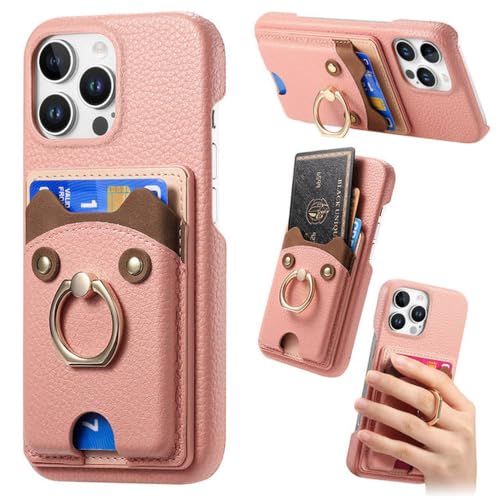 Étui portefeuille anti-perte avec fermeture éclair et porte-cartes pour iPhone 15 Plus