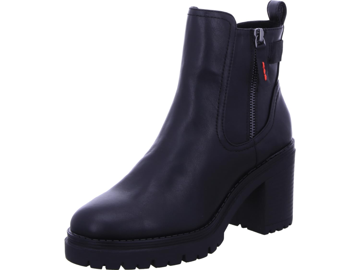 s.Oliver Women's Ankle Boots with Heel with Zip Vegan, black, 42 EU