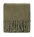 Fennco Styles Woven Classic Chunky Yarn Fringe Throw Blanket 50" x 60" (Green)