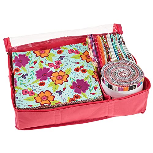 Missouri Star Storage Bag For Precut Fabrics For Quilting | Sewing Box Organizer Holds Fat Quarters, Charm Packs, Layer Cakes Not4051 Missouri Star Precut Storage Bag - Large Pink #TOP3