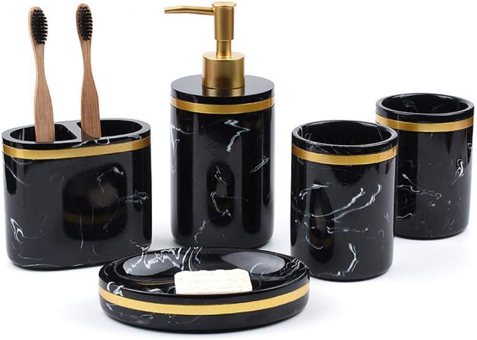 SHINE Luxury 4pcs sets Acrylic Bathroom Accessory Set Diamond Dolomite ...