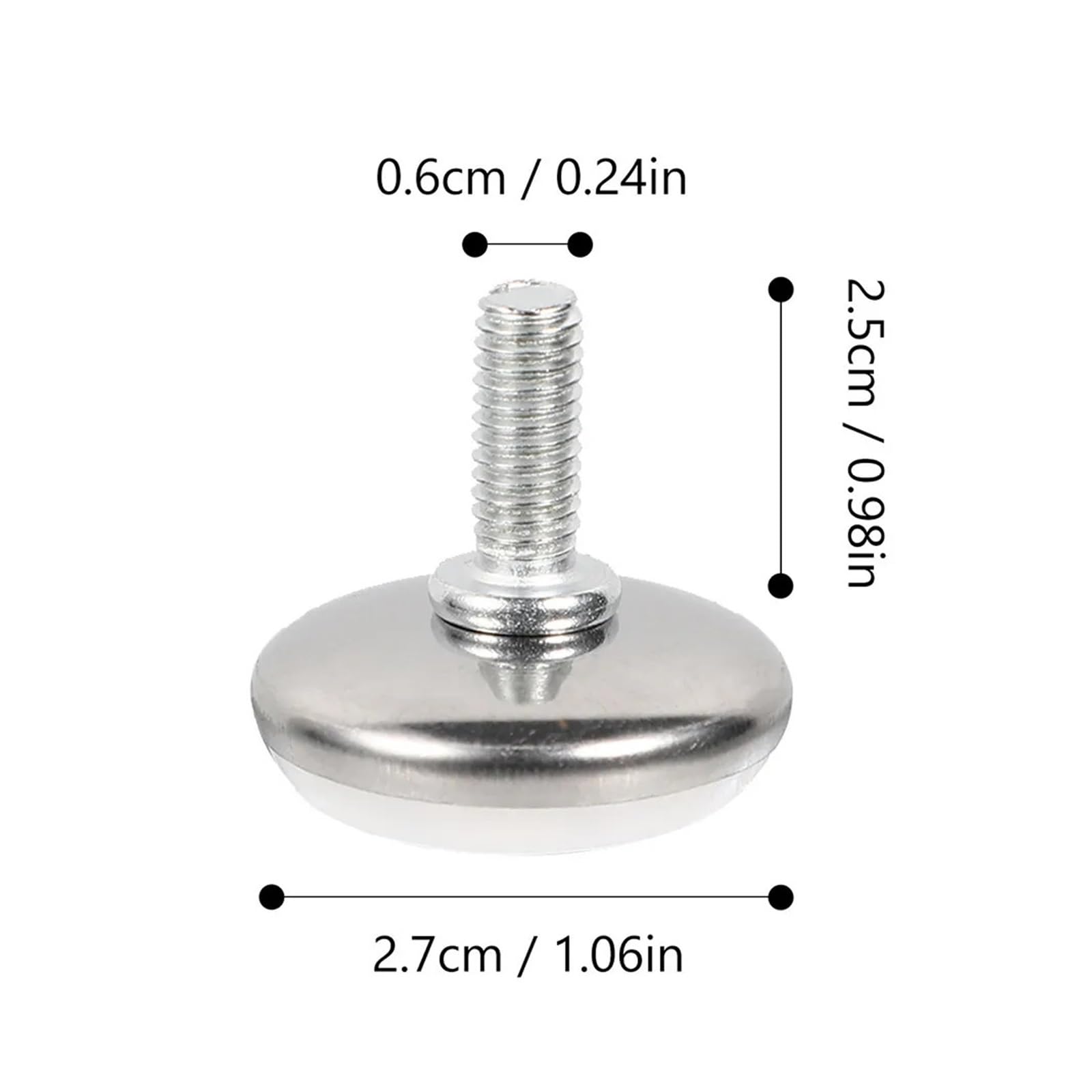 Piedini per mobili, 15 pezzi, M8, Heavy Duty, con ammortizzazione, per tavolo, sedia, banco da lavoro, livellamento regolabile