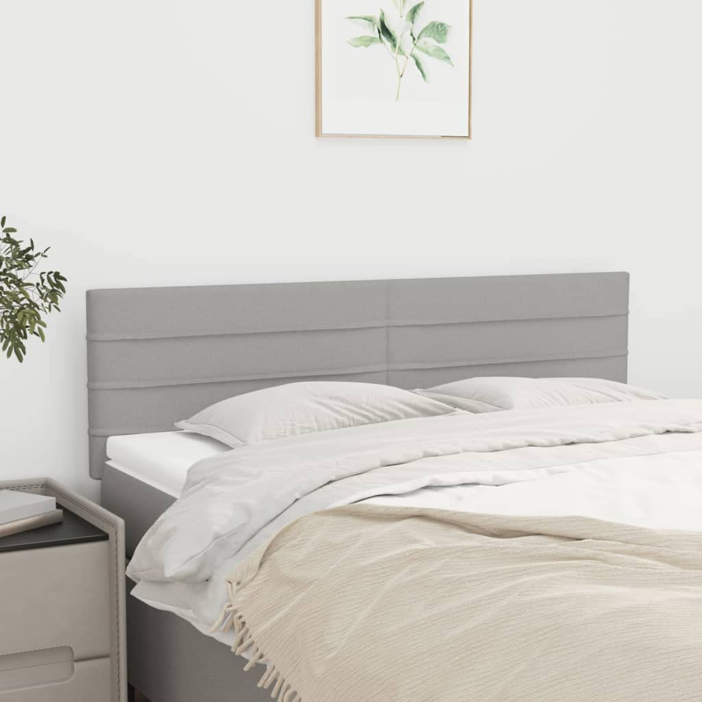 vidaXL Têtes de lit Gris Clair 144x5x78/88 cm Tissu