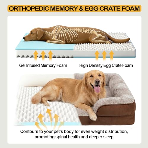 PTHMKJ Orthopedic Dog Beds Large Sized Dog, Memory Foam Dog Bed Couch, 36"L by PTHMKJ - Used condition - Image 4