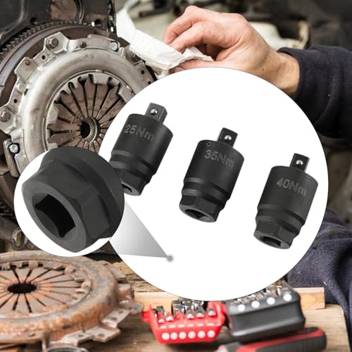 Adaptador de par para llave dinamométrica en motores de motocicletas juego de 3 piezas robustas 5