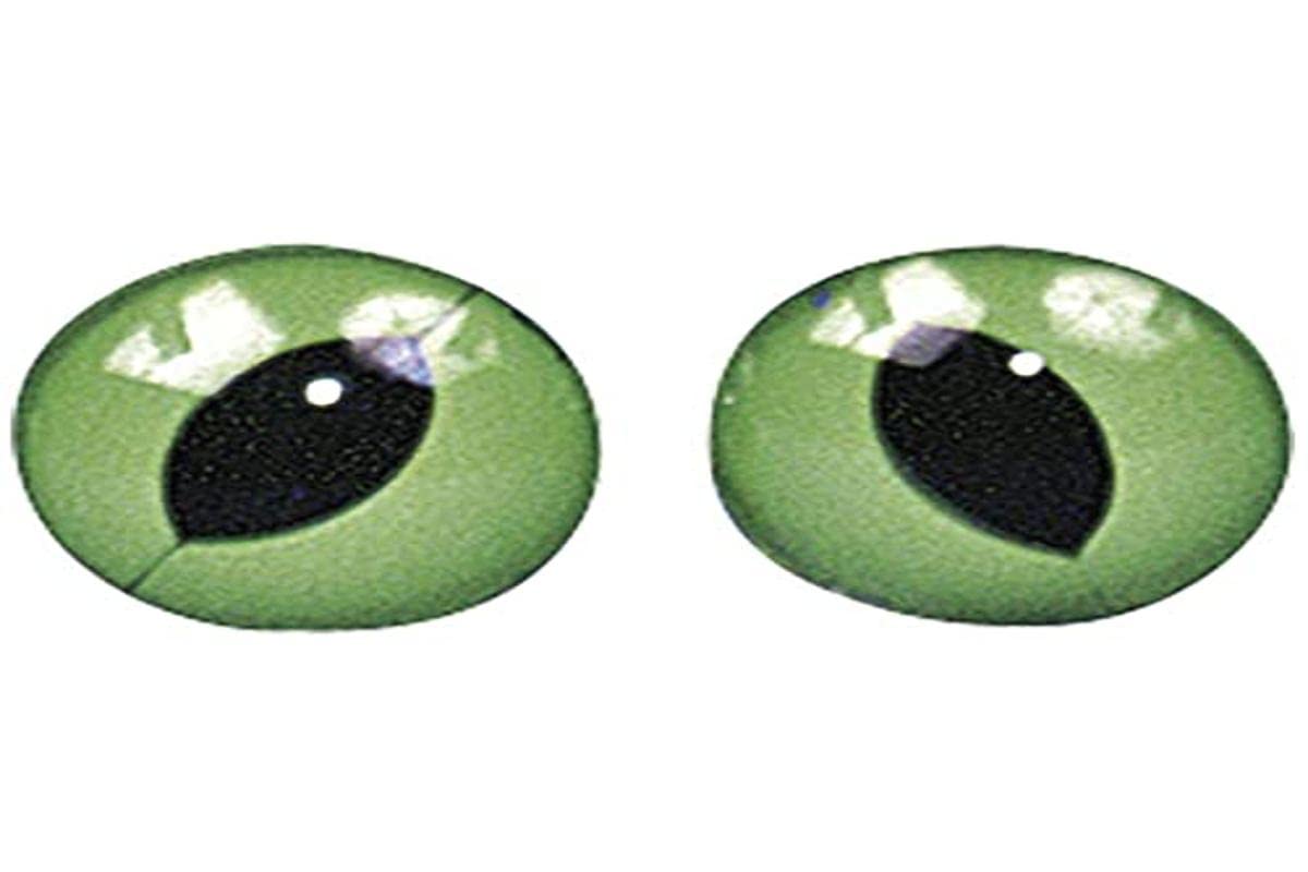 Rayher 10 Mm, 10 In Bag Hobby 8902700 Plastic Cat Sew On Eyes, 10 Mm Diameter Self-Service Bag/Pack Of 10 – Green/Black