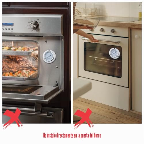 Miniatura 7 de Aiyomi Termómetro De Horno Termómetro Termómetro De Horno Con Sondas De Acero Inoxidable Para Hornos, Pizza, Barbacoa 0-500