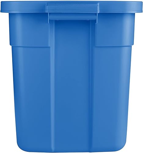 Miniatura 8 de Rubbermaid Roughneck Tote - Paquete de 6 unidades, 18 galones, fabricado en Estados Unidos, color azul patrimonio, contenedores de almacenamiento