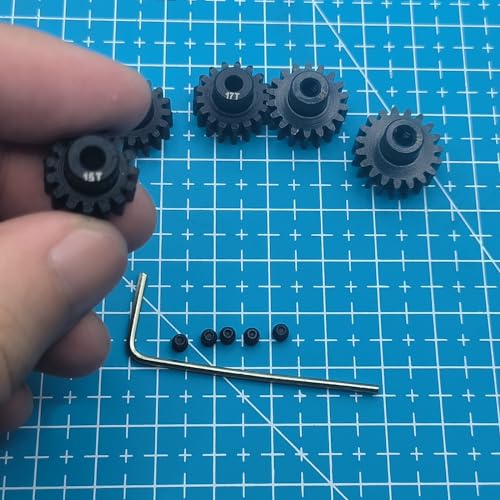 ADORLY Steel 32P 1/8 inch Pinion Gear 3mm Shaft 15T 16T 17T 18T 19T for Traxxas Slash 2WD Hoss Rustler 4X4 VXL Slash 4X4 Bandit Nitro Stampede Motor Pinion Upgrades Parts