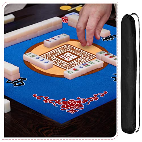image for Juexica Mahjong Mat with Bag, Anti Slip Noise Reduction Table Cover Bo