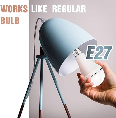 Miniatura 5 de Bombilla LED recargable de emergencia de 15 W, bombillas LED blancas equivalentes a 150 W para cortes de energía, camping, actividad al aire libre,