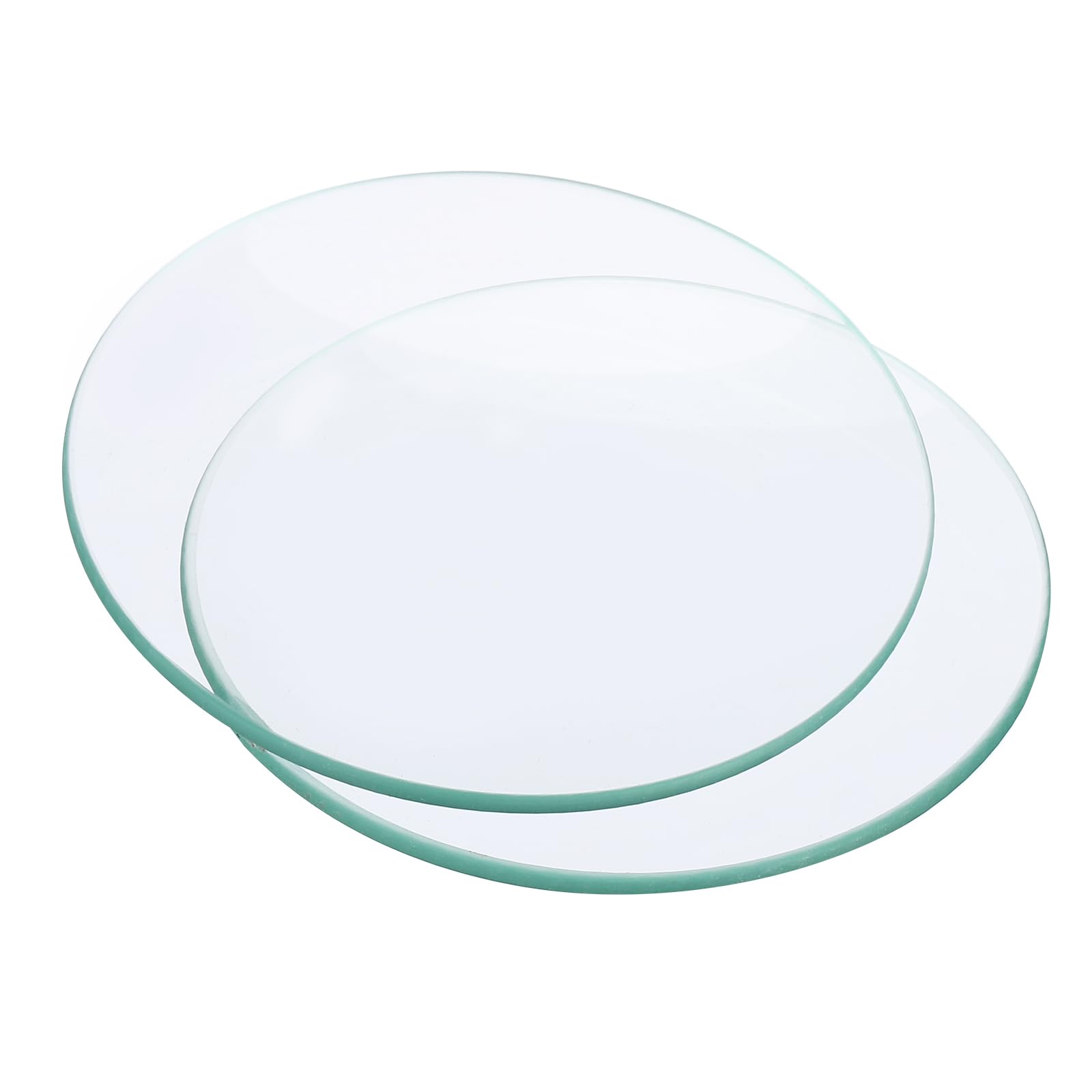 PATIKIL 80mm Diametro Orologio Vetro, 10pz Bicchiere Coperchio Liscio Bordi Smussato Arco per Laboratorio, Trasparente