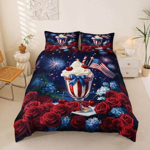 Castle Fairy Cute Dessert Kids Duvet Cover Set Queen Size,Romantic