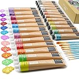 pintura vidrio lack Gran resistencia a la luz y acabado brillante: estos acrílicos se deslizan suavemente sobre lienzo, papel, madera, cerámica, etc. y secado rápido para un acabado brillante